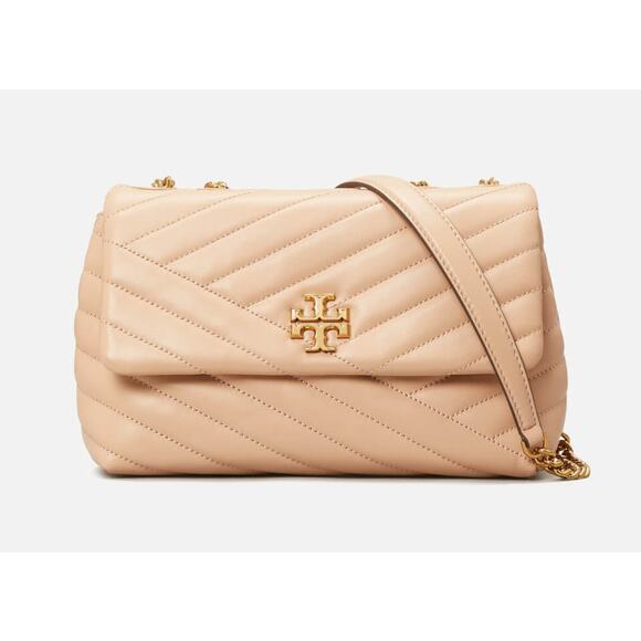 Tory Burch Small Kira Chevron Convertible Shoulder Bag - Devon Sand - Picture 1 of 13